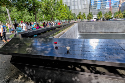 WE WILL NEVER FORGET --9/11 Memorial North Reflecting Pool