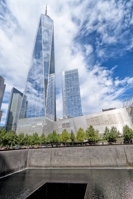 WTC1,WTC7, 9/11 Memorial and Museum, and South Reflecting Pool