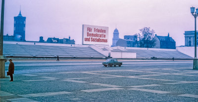 Sign in East Berlin --  Fr Frieden Demokratie und Sozialismus