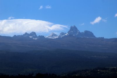 Mount Kenya with cloud formation