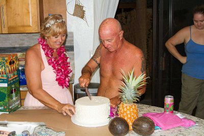 Cutting the cake