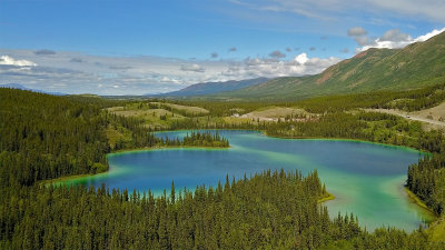 Emerald Lake in the Yukon near Carcross