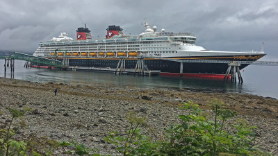 Disney Wonder Docked at Icy Point near Hoonah