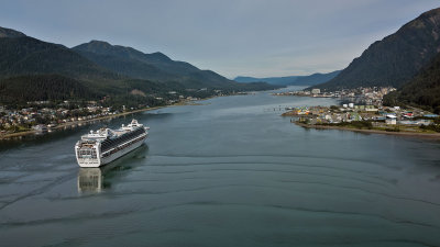 First Cruise Ship of the day into Juneau