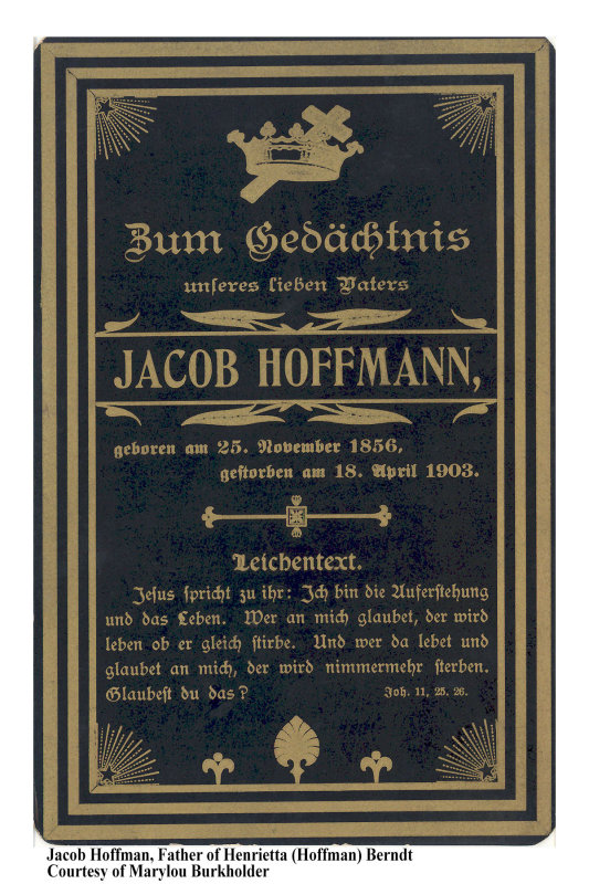Jacob Hoffman Death Card