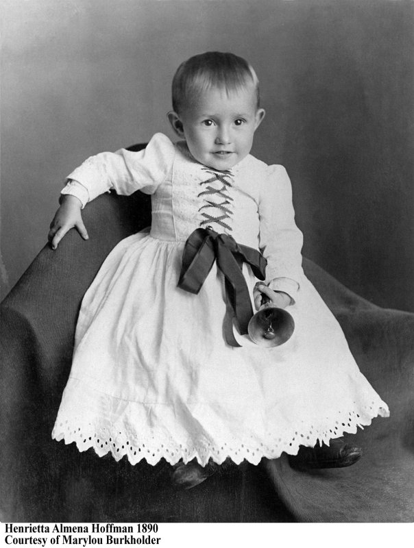 Baby Picture of Grandmother Henrietta Hoffman(n) Berndt mother of Milton, my father.
