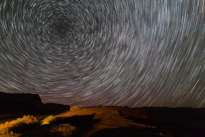 Hite star trails