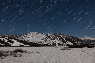 Independence Pass star trails 7579
