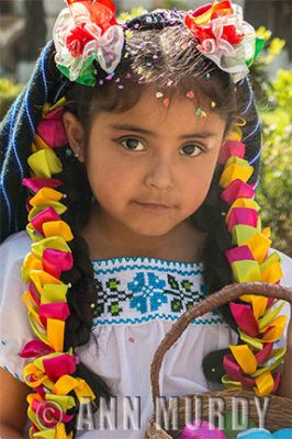 Little girl with hair ribbons