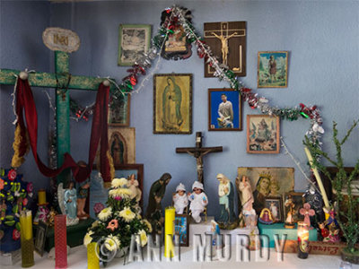 Home altar for Antonio's brother Johnny