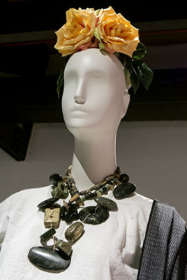 Dress form with chunky necklace