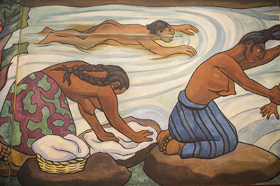 Juchitan River panel by Diego Rivera