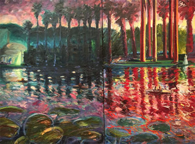 Detail of Echo Park Lake - 1982