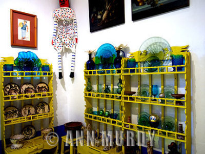 Collection of dishware in the Casa Azul