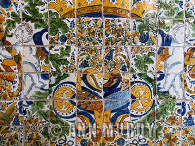 Tile Mural with Cherubs