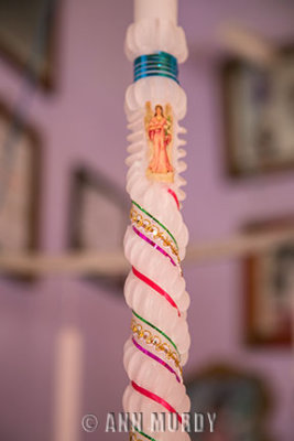 Detail of Raymundo's candle