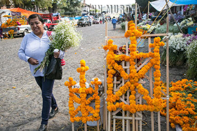 Leaving the flower market