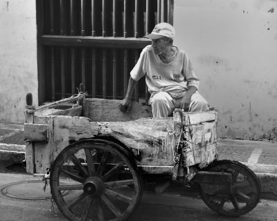 Man on Cart