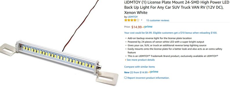 Backup Light info - Amazon