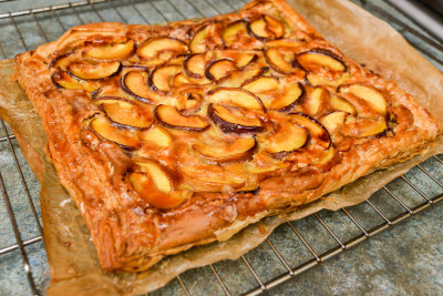 Peach & Marzipan Tart