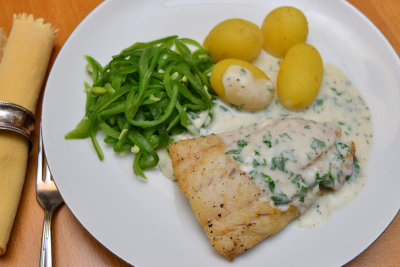 Cod with Parsley Sauce