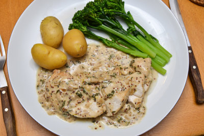 Chicken in Mustard Tarragon Sauce