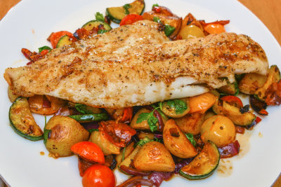 Hake with Chorizo