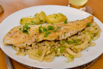 Hake with Braised Fennel