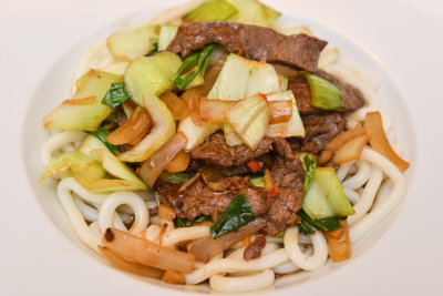 Teriyaki Beef with Bok Choy and Udon Noodles