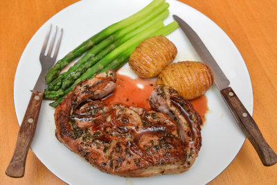 Barnsley Chops with Cumberland Sauce