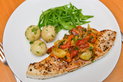 Swordfish with Tomato Salsa