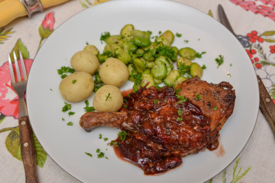 Duck Legs with Plum Sauce