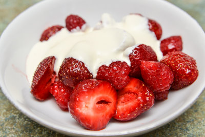 Strawberries, Raspberries and Cream
