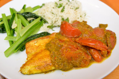 Turmeric & Tomato Sea Bass