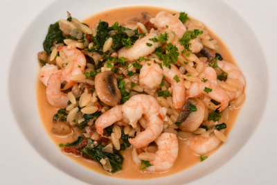 Tuscan Shrimp with Orzo
