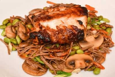 Miso-Baked Cod with Soba Noodles