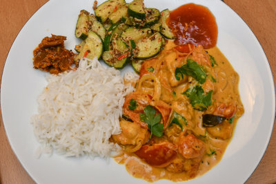 Chicken Curry with Indian Courgettes