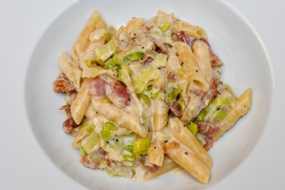 Bacon and Leek Penne