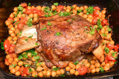 Braised Shoulder of Lamb with Chickpeas