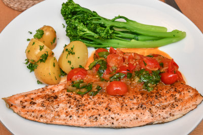 Trout with Tomato Salsa