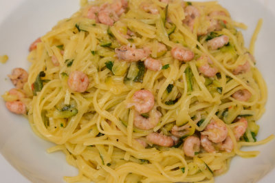 Taglierini with Brown Shrimp and Courgettes
