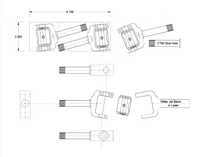Billet Spindle Design CAD concept sketch .