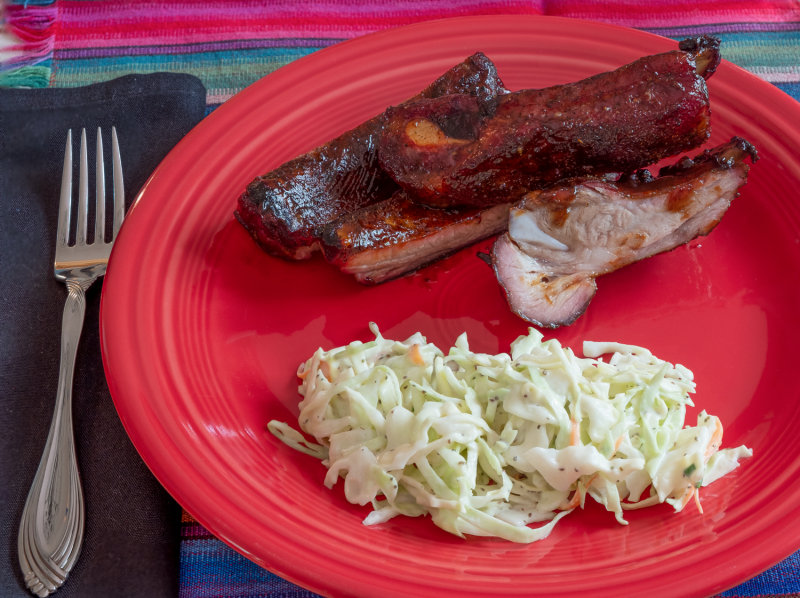 BBQ Ribs and Cole Slaw