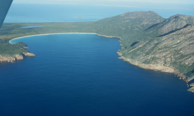 Wineglass Bay, Freycinet National Park, from the Air