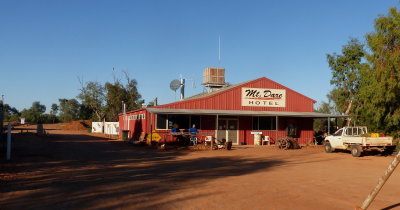 Mt Dare Hotel. Last shower and last fuel before doing the Madigan Line