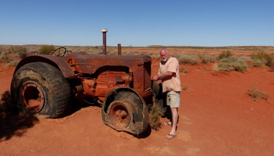 Abandoned Tractor on start of trek