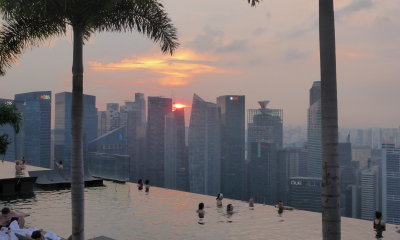 Sunset, Marina Bay Sands Pool