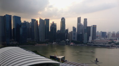 Singapore skyline from Marina Bay Sands Hotel