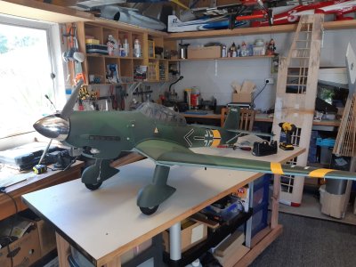 Mike's Stuka at Justin's. Photo by Mike