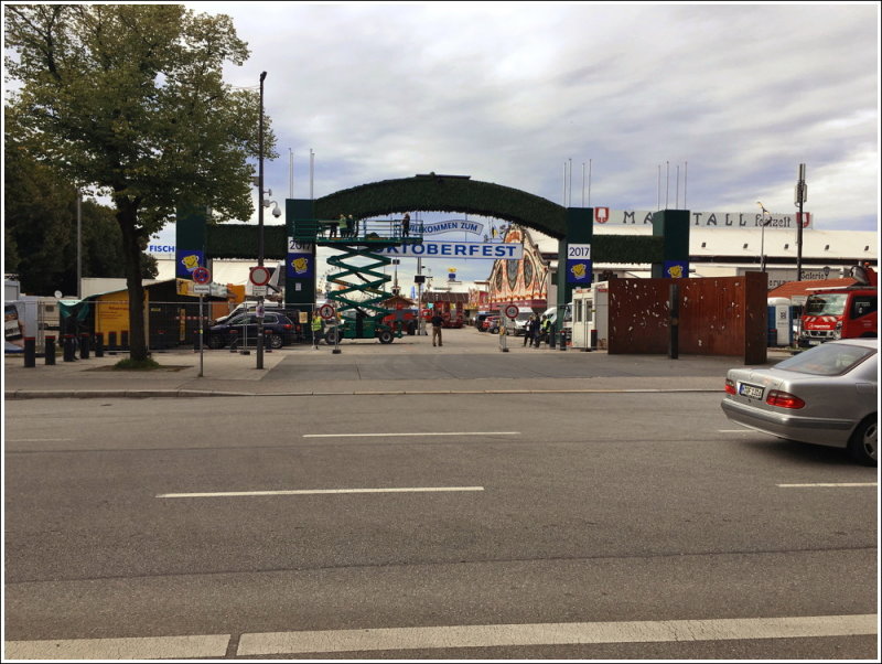 Oktoberfest being set up for next weekend